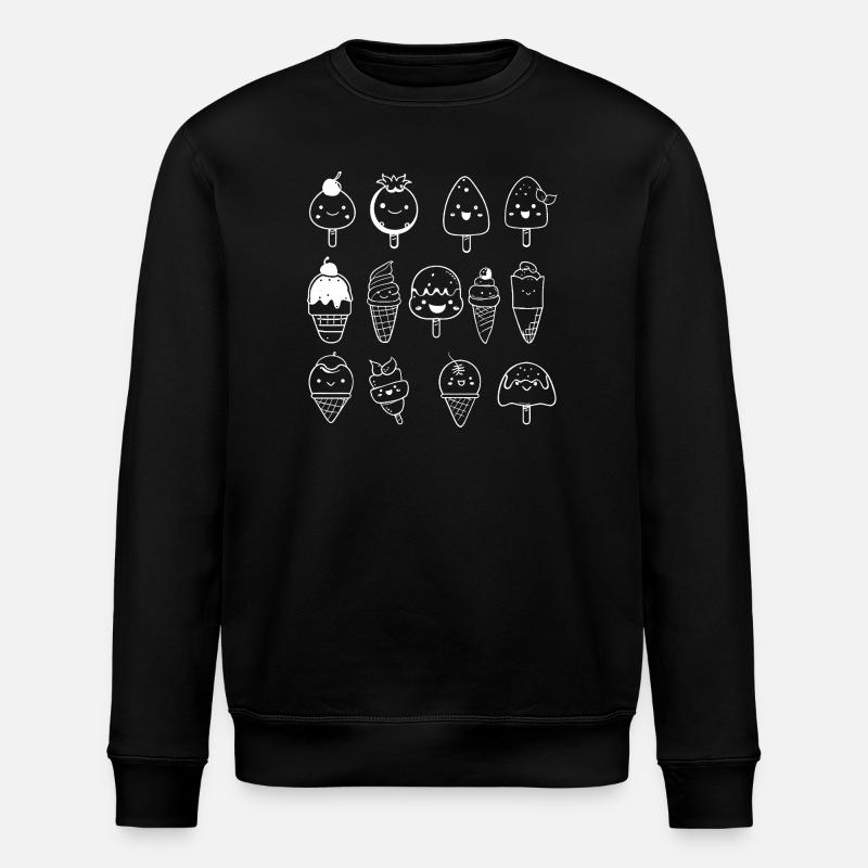 Variété de glaces Look comique - Sweat bio ROLLER Stanley/Stella Unisexe - noir