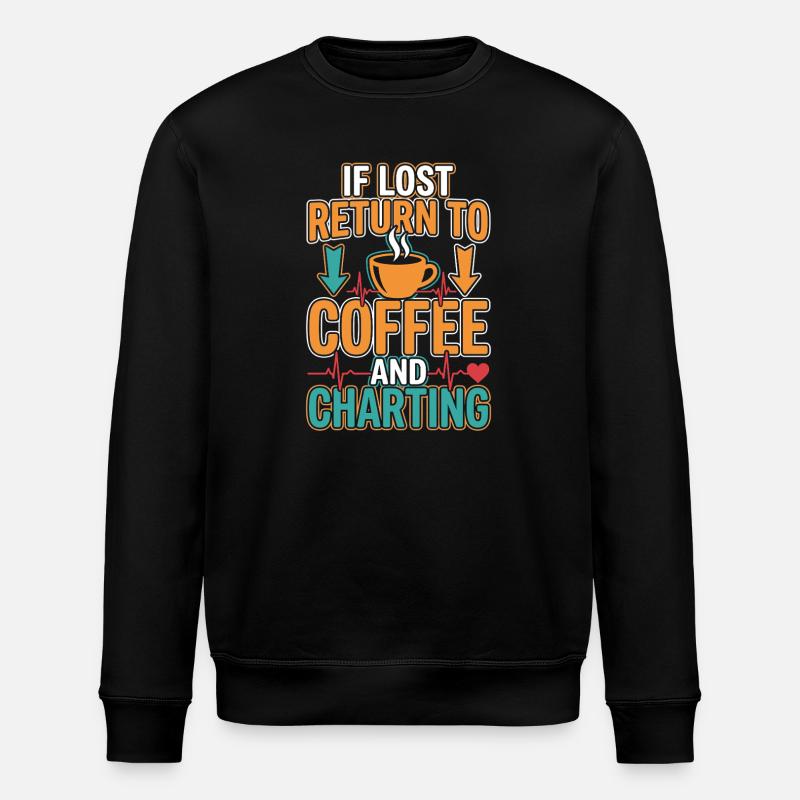 Night Shift Nurse, Tired - Stanley/Stella ROLLER Unisex Organic Sweatshirt - black