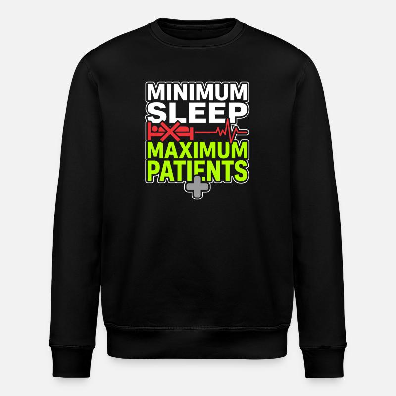 Night Shift Nurse, Tired - Stanley/Stella ROLLER Unisex Organic Sweatshirt - black
