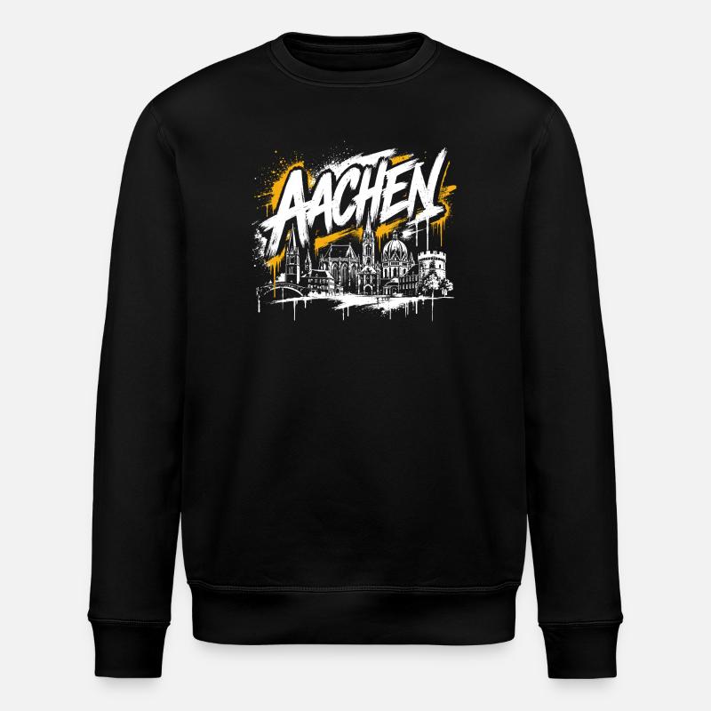 München Graffiti Skyline - Stanley/Stella Unisex Bio-Sweatshirt ROLLER - Schwarz