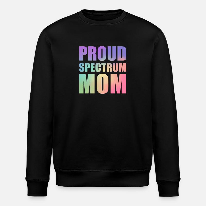 Stolze Spectrum-Mama - Stanley/Stella Unisex Bio-Sweatshirt ROLLER - Schwarz
