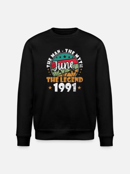 June The Legend 1991 - Stanley/Stella ROLLER Unisex Organic Sweatshirt - black