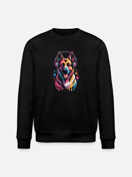 German Shepherd - Stanley/Stella ROLLER Unisex Organic Sweatshirt - black