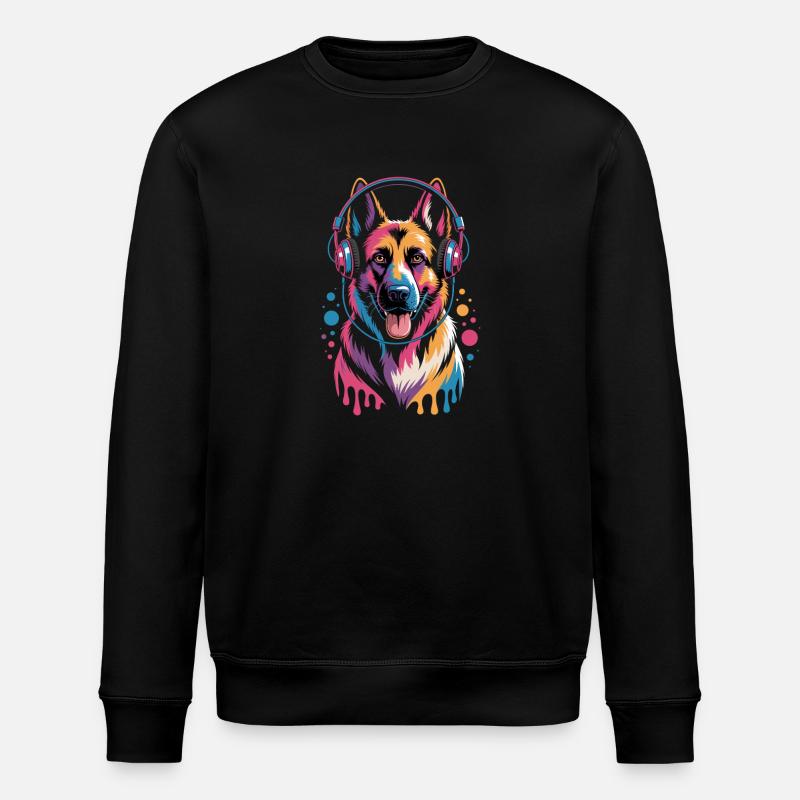 German Shepherd - Stanley/Stella ROLLER Unisex Organic Sweatshirt - black