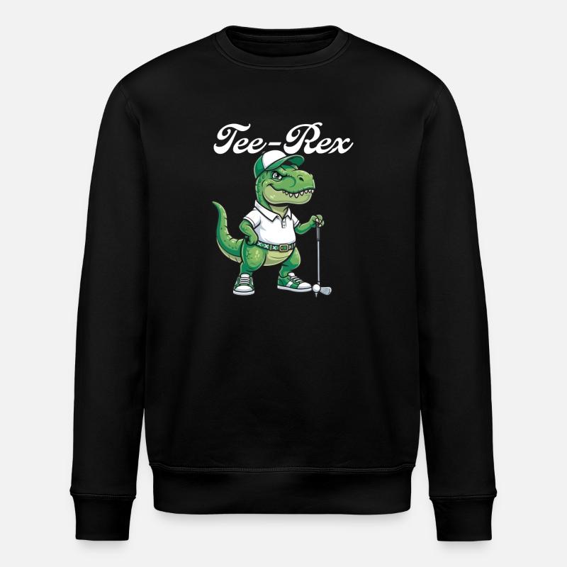 Tee Rex Dinosaurier-Golf Lustiger Golfer-Humor - Stanley/Stella Unisex Bio-Sweatshirt ROLLER - Schwarz