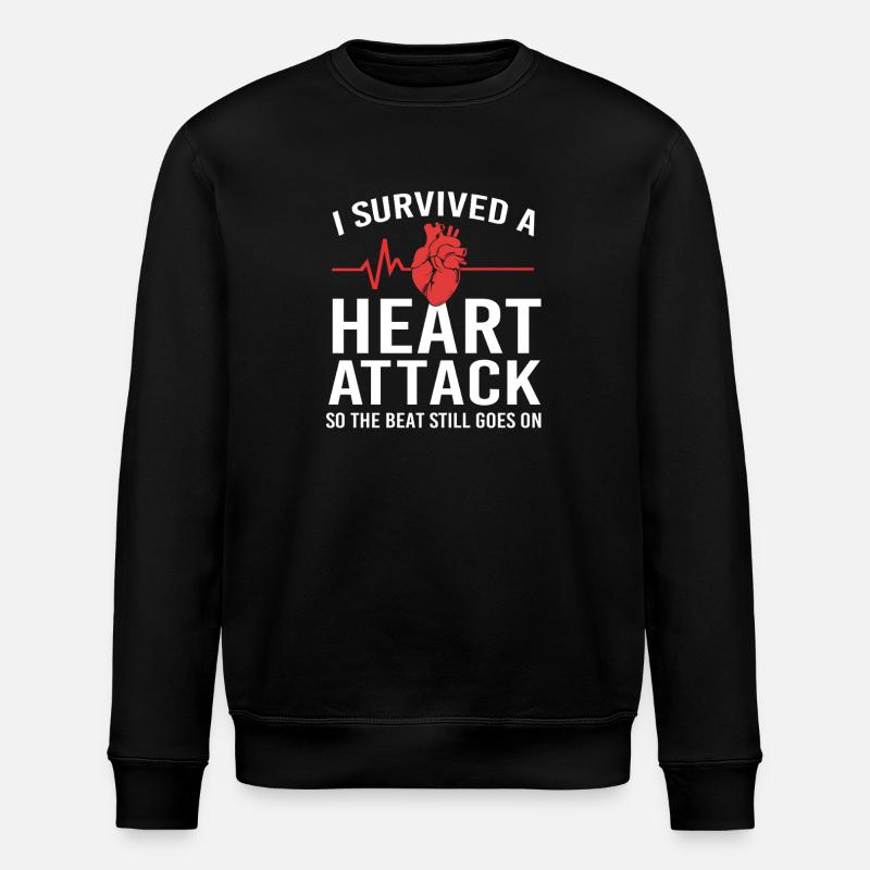 Herzinfarkt - Stanley/Stella Unisex Bio-Sweatshirt ROLLER - Schwarz