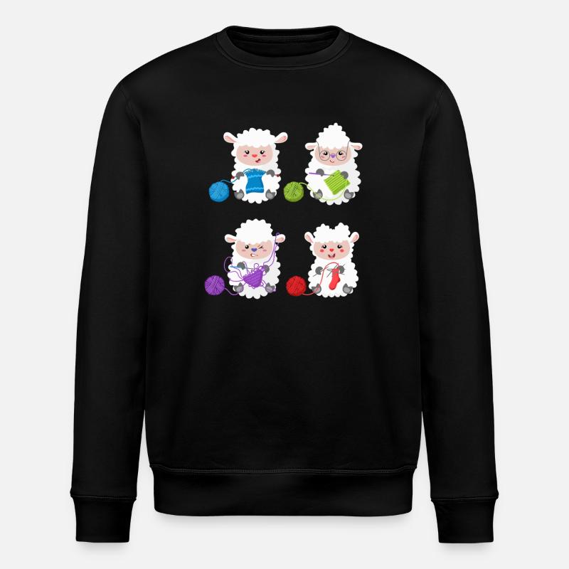 Lambs Tricote de Laine - Sweat bio ROLLER Stanley/Stella Unisexe - noir