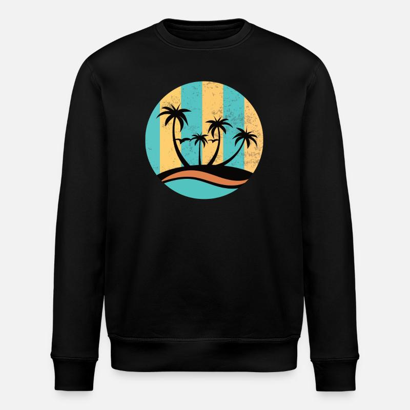 Beach Circle - Stanley/Stella ROLLER Unisex Organic Sweatshirt - black