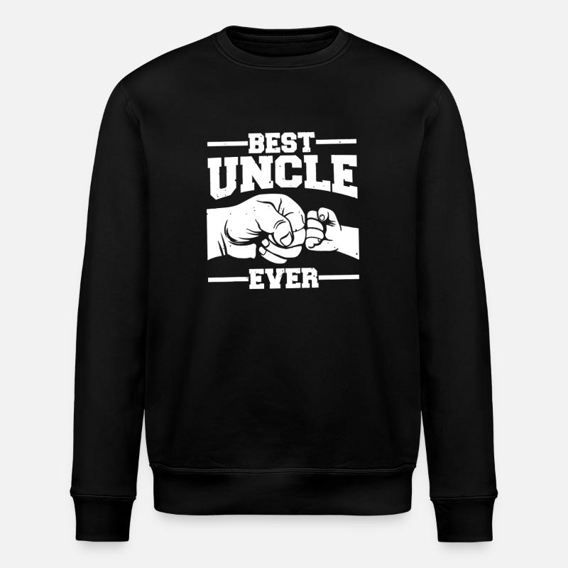 Best Uncle Ever Bold Fist - Stanley/Stella ROLLER Unisex Organic Sweatshirt - black