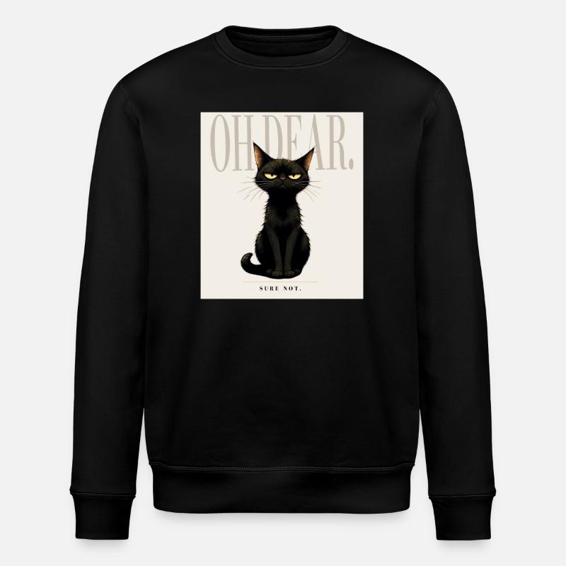 Disappointing. – Sarcastic Black Cat Design - Stanley/Stella Unisex Bio-Sweatshirt ROLLER - Schwarz