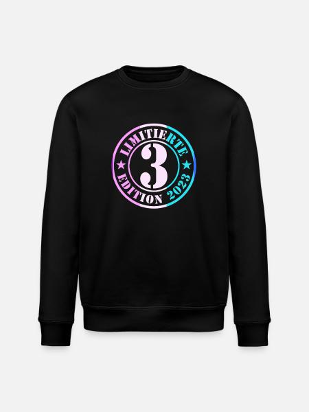 3rd Birthday Young Girls - Stanley/Stella ROLLER Unisex Organic Sweatshirt - black