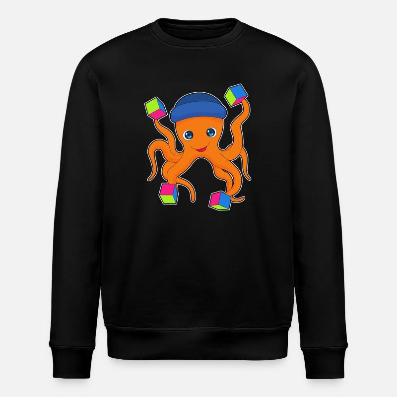 Cube de pieuvre - Sweat bio ROLLER Stanley/Stella Unisexe - noir
