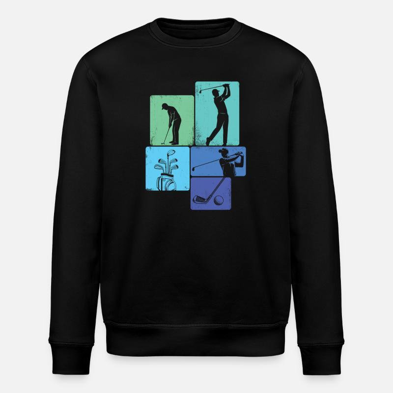Scenic Golf Course Fairway Lover Style - Stanley/Stella ROLLER Unisex Organic Sweatshirt - black