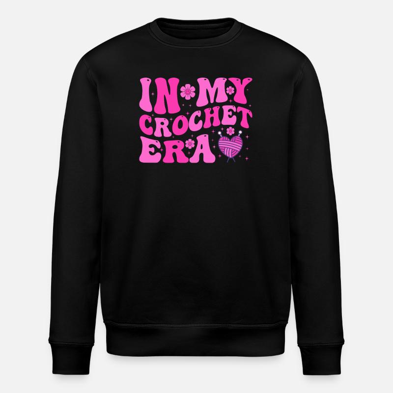 In My Crochet Area - Stanley/Stella ROLLER Unisex Organic Sweatshirt - black
