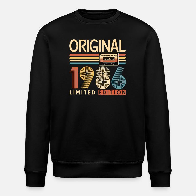 40 years, 40th anniversary - Stanley/Stella ROLLER Unisex Organic Sweatshirt - black