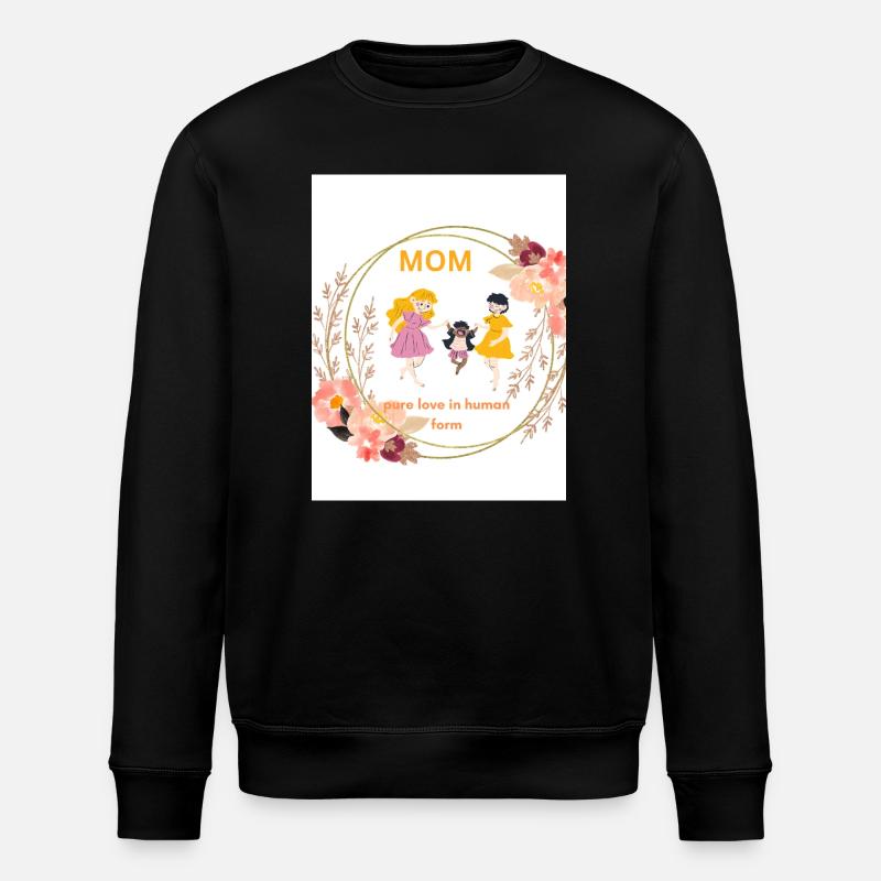Mom Pure Love Blumenkreis - Stanley/Stella Unisex Bio-Sweatshirt ROLLER - Schwarz