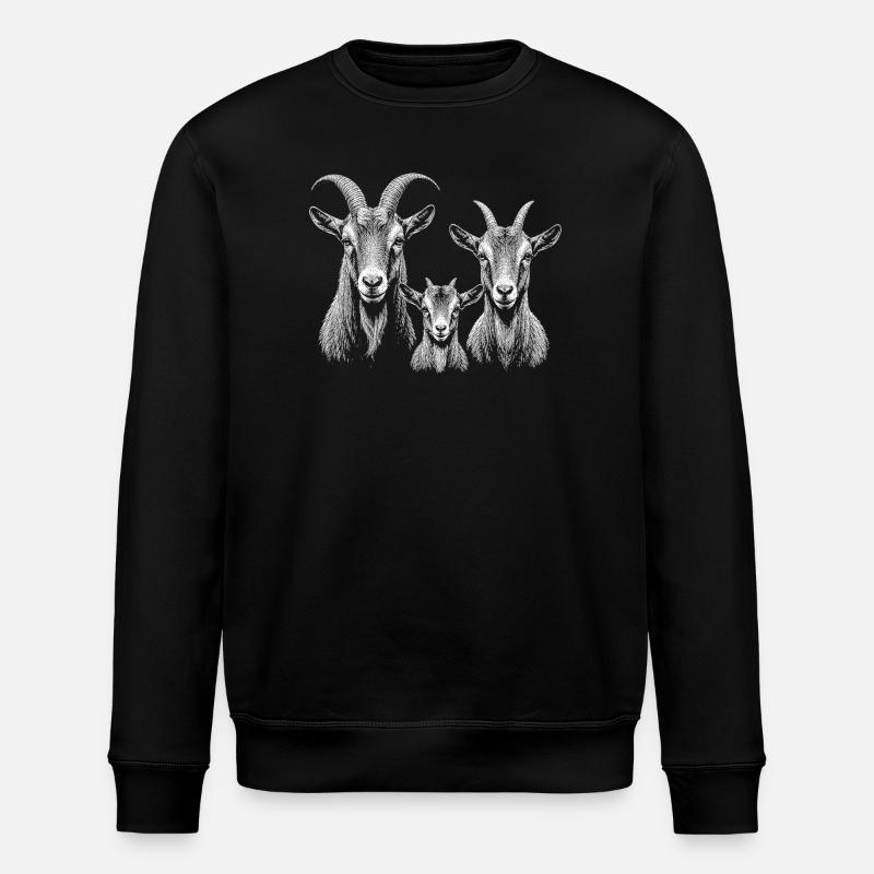 Goats - Stanley/Stella ROLLER Unisex Organic Sweatshirt - black