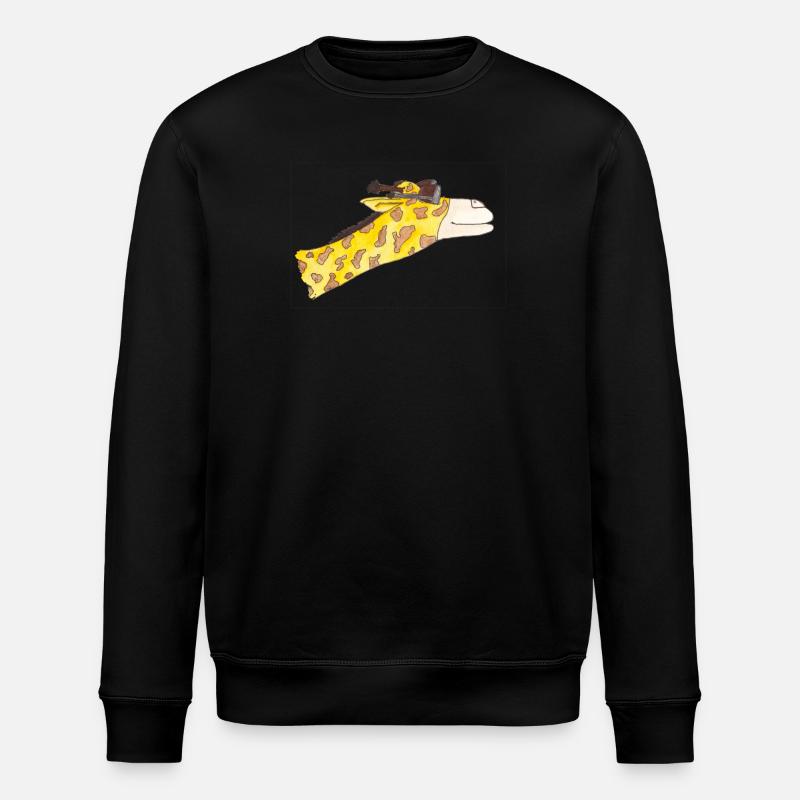 Giraffe in the wind - Stanley/Stella ROLLER Unisex Organic Sweatshirt - black