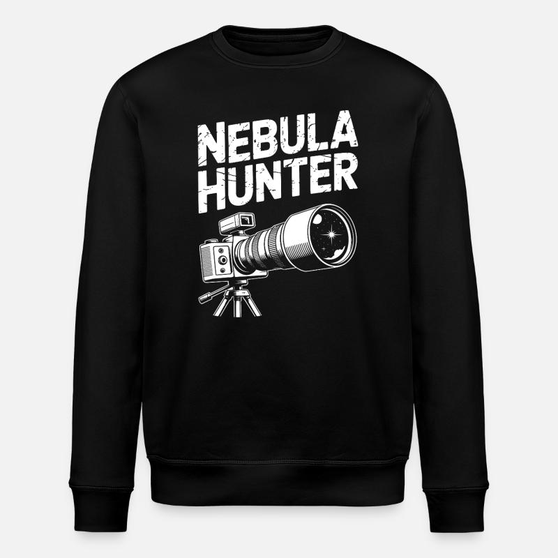 Nebula Hunter Teleskopkunst - Stanley/Stella Unisex Bio-Sweatshirt ROLLER - Schwarz