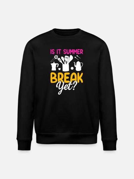 Summer break already? Kitchen motif - Stanley/Stella ROLLER Unisex Organic Sweatshirt - black