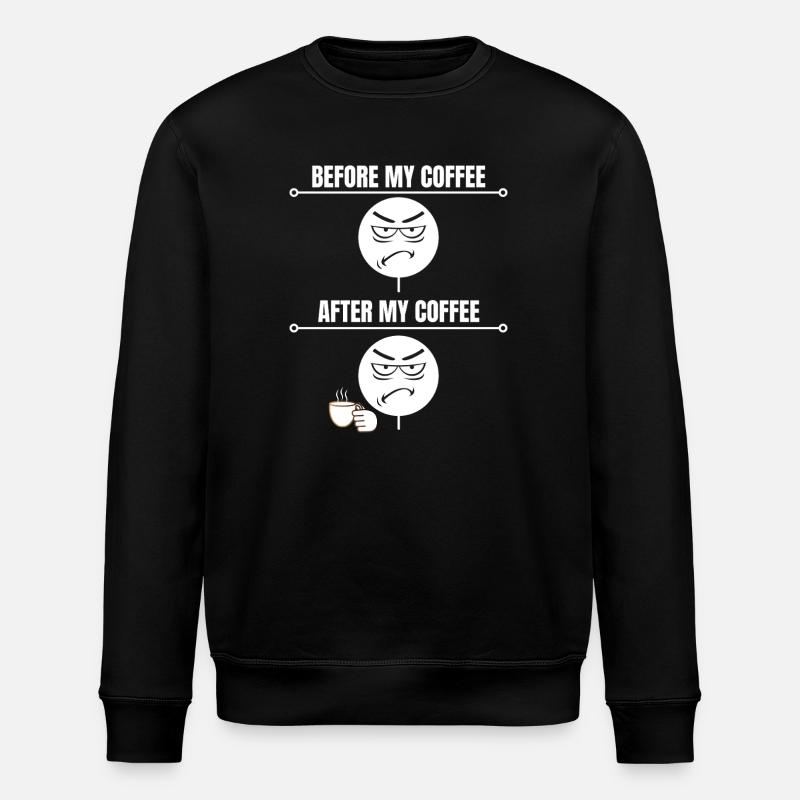 Grumpy Coffee Mood - Stanley/Stella ROLLER Unisex Organic Sweatshirt - black