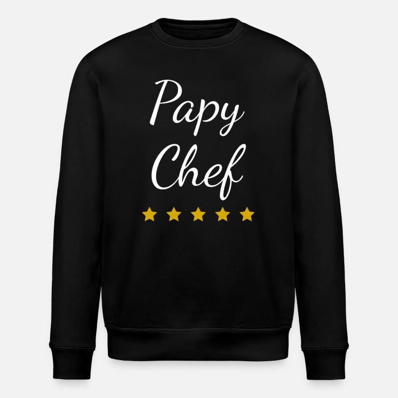 Opa Chef Stars - Stanley/Stella Unisex Bio-Sweatshirt ROLLER - Schwarz