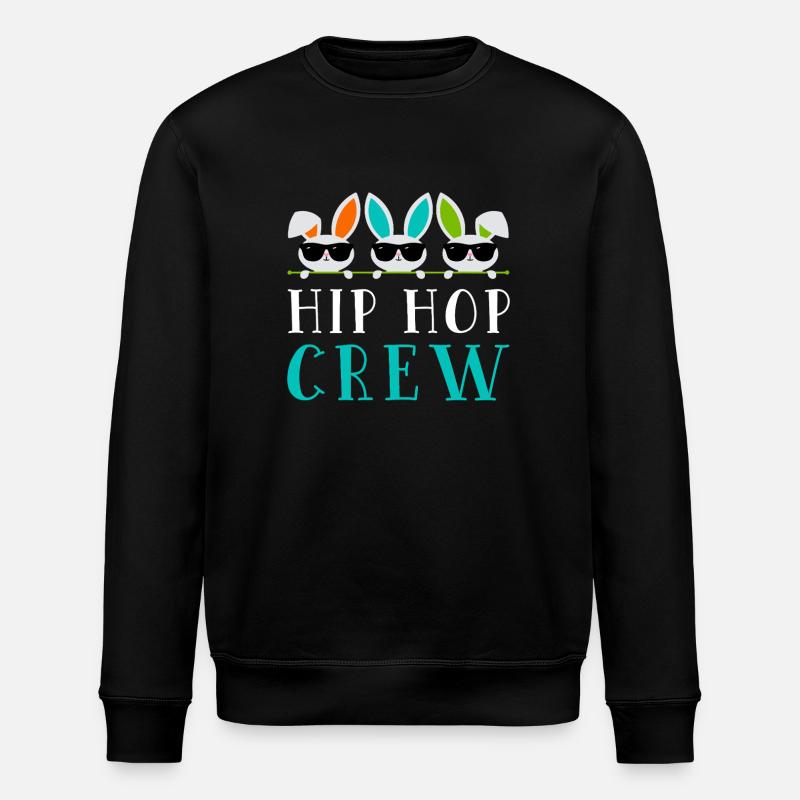 Hip Hop Bunny Crew - Stanley/Stella Unisex Bio-Sweatshirt ROLLER - Schwarz