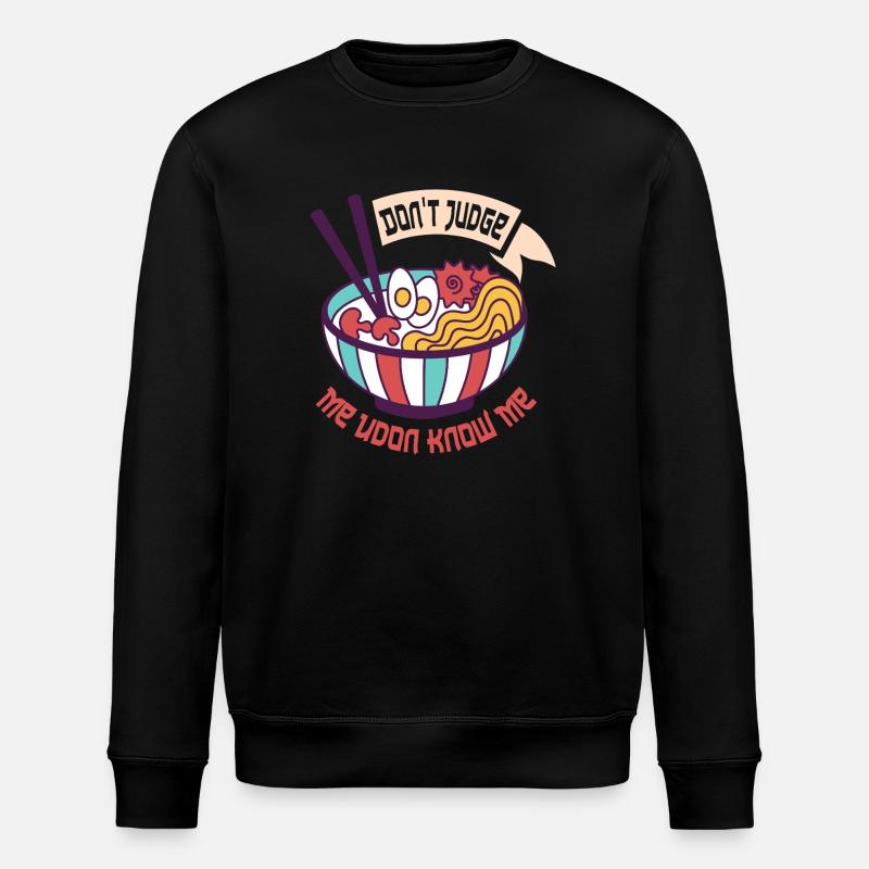 Urteile mich nicht Ramen - Stanley/Stella Unisex Bio-Sweatshirt ROLLER - Schwarz