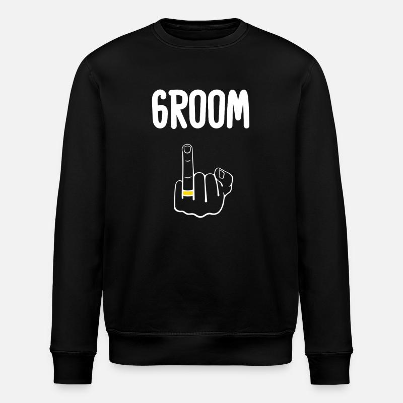 Edgy Groom Ring - Stanley/Stella ROLLER Unisex Organic Sweatshirt - black