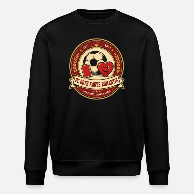 FC Rote Karte Romantik - Stanley/Stella Unisex Bio-Sweatshirt ROLLER - Schwarz