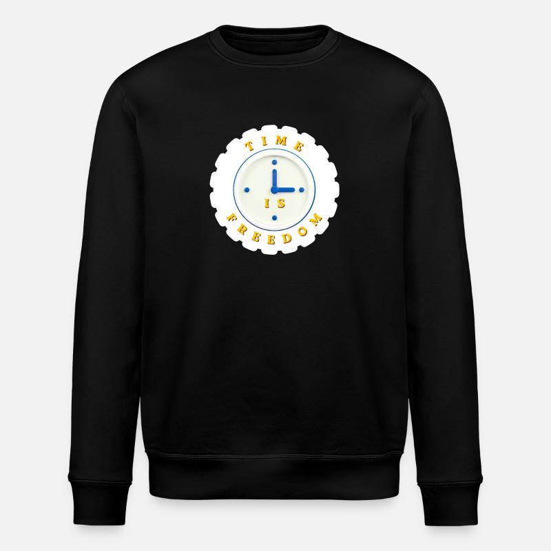 Zeit ist Freiheit - Stanley/Stella Unisex Bio-Sweatshirt ROLLER - Schwarz