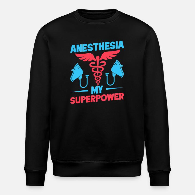 Anesthesiologist My Superpower Anesthesia - Stanley/Stella Unisex Bio-Sweatshirt ROLLER - Schwarz