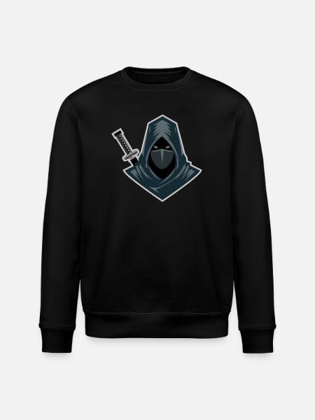 Shinobi Shadow Warrior Stealth Design - Stanley/Stella ROLLER Unisex Organic Sweatshirt - black