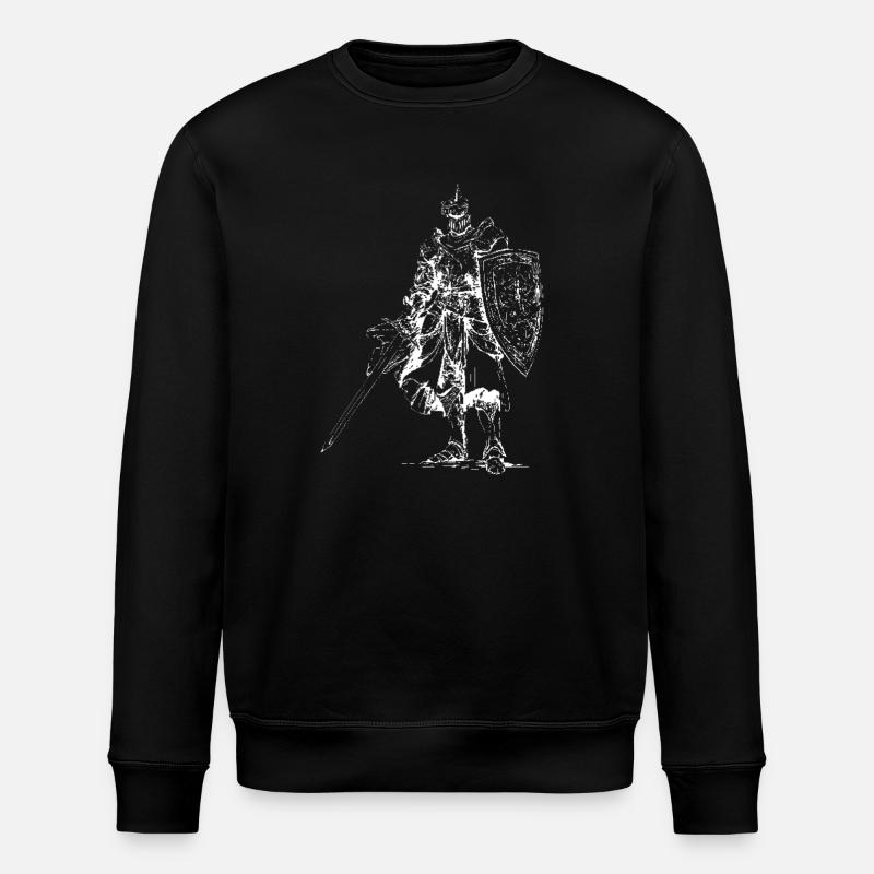 Heraldischer Ritter mit Schild - Stanley/Stella Unisex Bio-Sweatshirt ROLLER - Schwarz