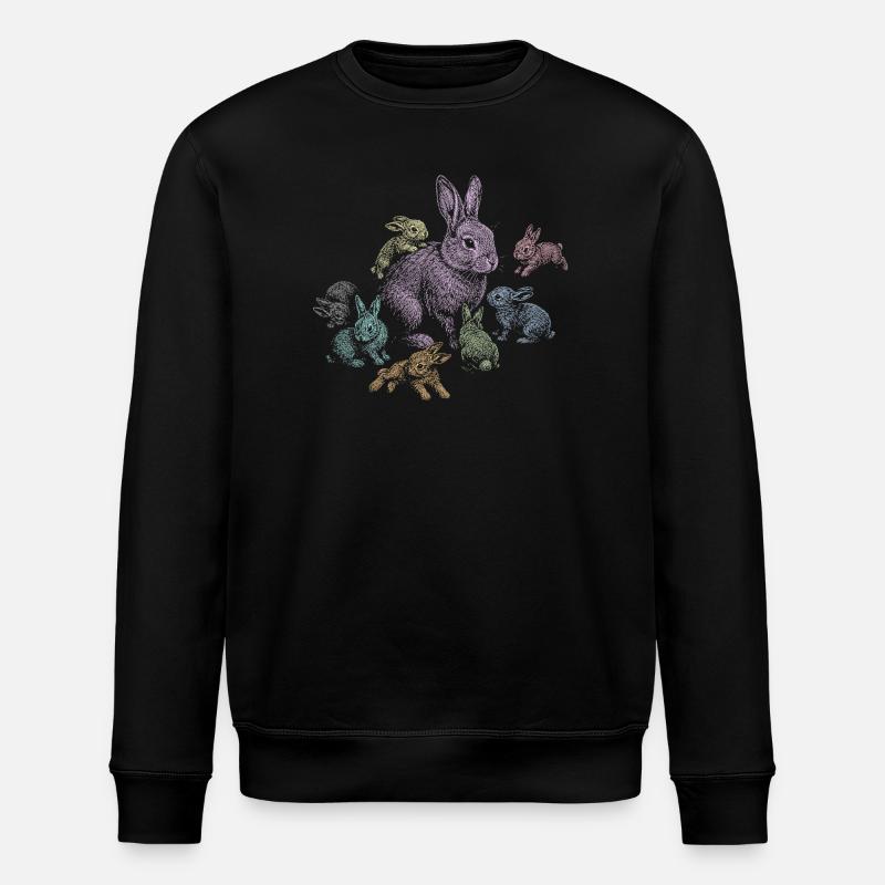Rabbit - Stanley/Stella ROLLER Unisex Organic Sweatshirt - black