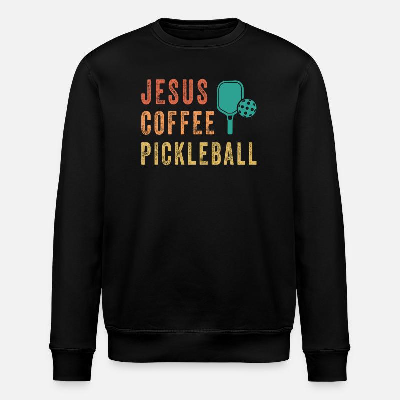 Jesus Coffee Pickleball - Sweat bio ROLLER Stanley/Stella Unisexe - noir