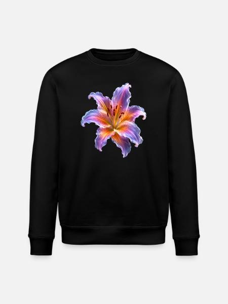 Motif floral abstrait Glowing Lily - Sweat bio ROLLER Stanley/Stella Unisexe - noir