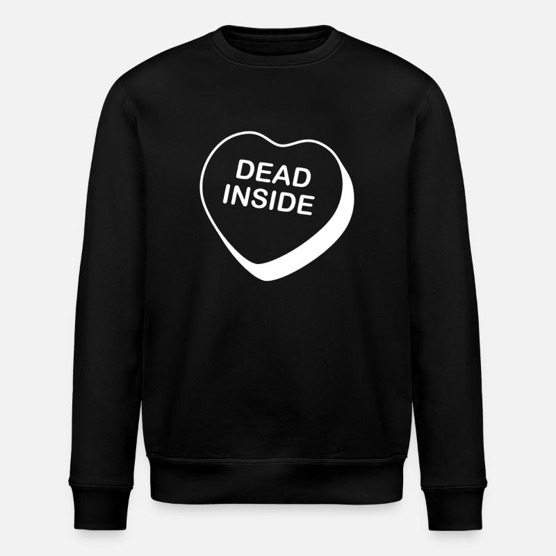 Dead Inside Heart Design - Stanley/Stella Unisex Bio-Sweatshirt ROLLER - Schwarz