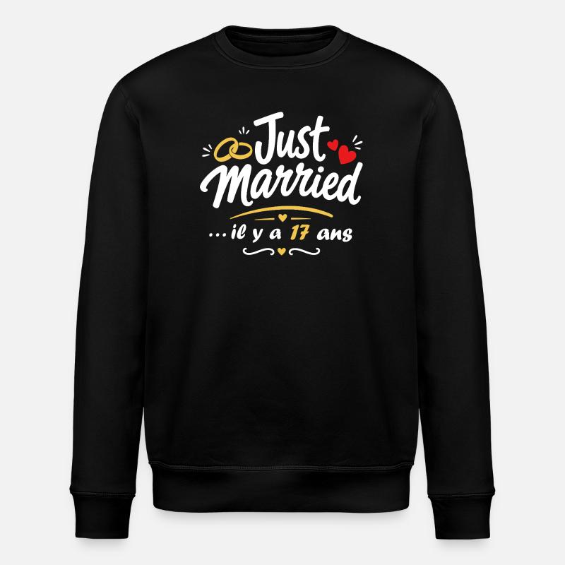 Just Married 17 Ans - Sweat bio ROLLER Stanley/Stella Unisexe - noir