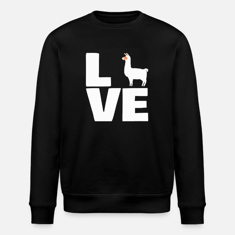 Llama LOVE - Sweat bio ROLLER Stanley/Stella Unisexe - noir