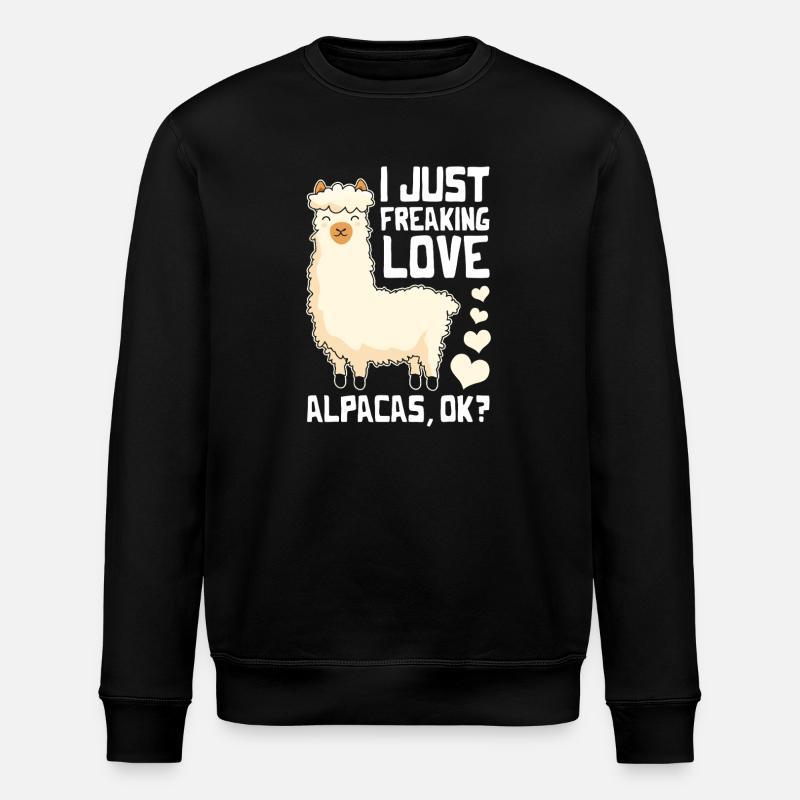 Alpaca Love Snarky Quote - Stanley/Stella ROLLER Unisex Organic Sweatshirt - black