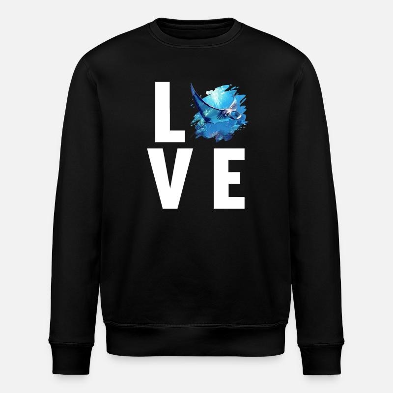 Rochen Mantarochen - Stanley/Stella Unisex Bio-Sweatshirt ROLLER - Schwarz