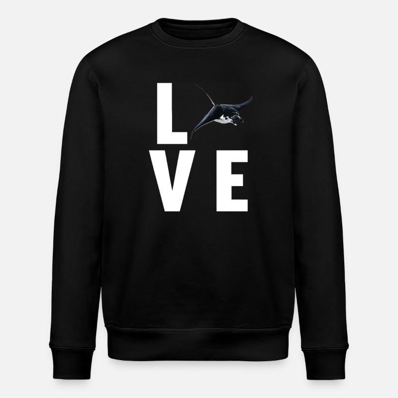 Raies Manta Raies - Sweat bio ROLLER Stanley/Stella Unisexe - noir