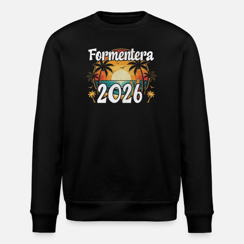 Formentera 2026 - Stanley/Stella Unisex Bio-Sweatshirt ROLLER - Schwarz