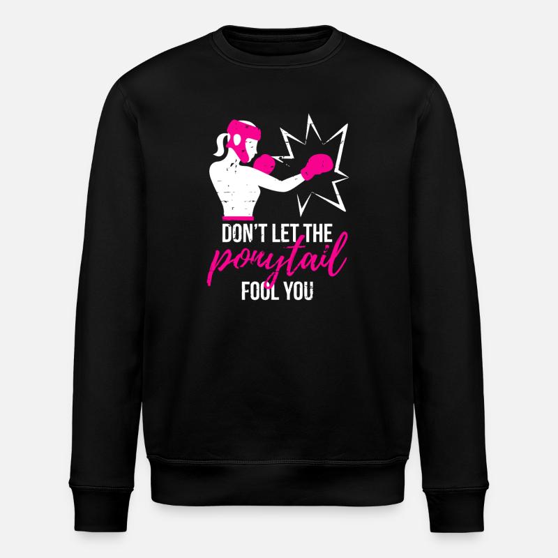 Punchy Ponytail Power - Stanley/Stella Unisex Bio-Sweatshirt ROLLER - Schwarz