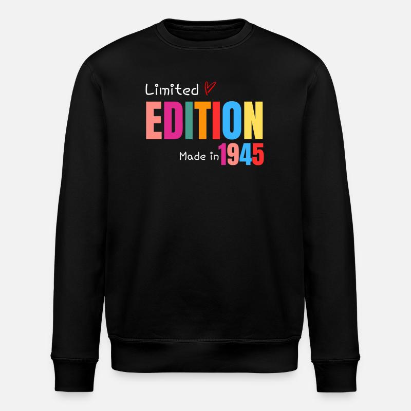 Limited edition Made in 1945 - Stanley/Stella ROLLER Unisex Organic Sweatshirt - black