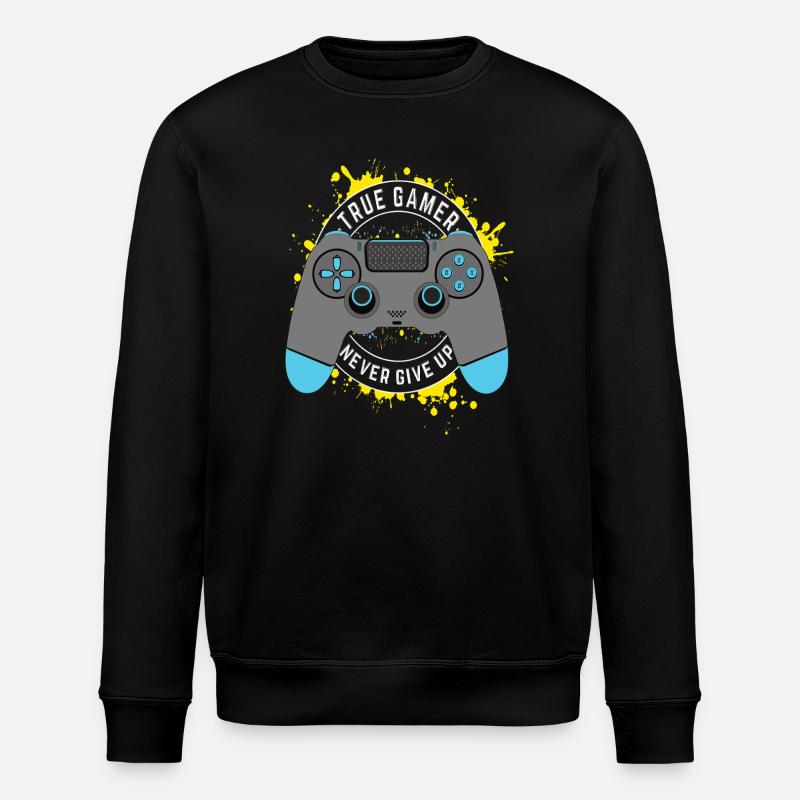 True Gamer - Ne jamais abandonner - Sweat bio ROLLER Stanley/Stella Unisexe - noir