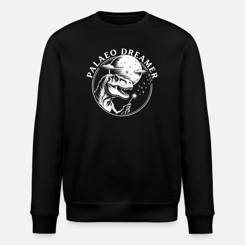 Dinosaure Pissenlit du Rêveur Paléo - Sweat bio ROLLER Stanley/Stella Unisexe - noir