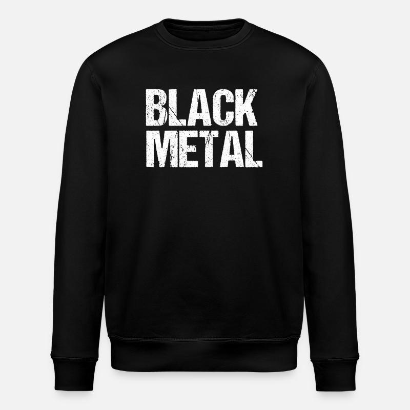 Texte vieilli Black Metal - Sweat bio ROLLER Stanley/Stella Unisexe - noir