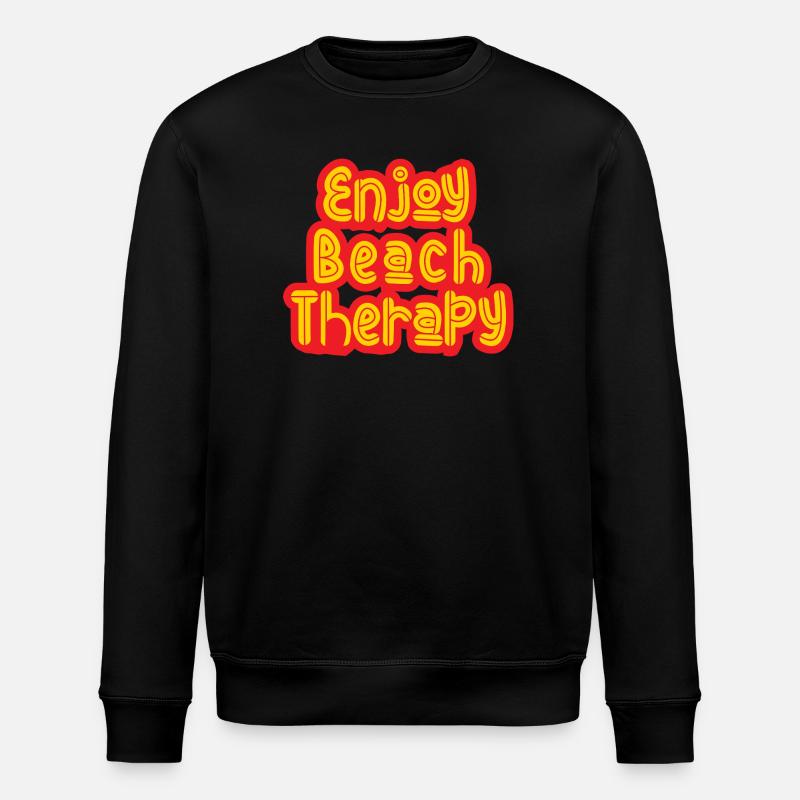 Enjoy Beach Therapy - Stanley/Stella ROLLER Unisex Organic Sweatshirt - black